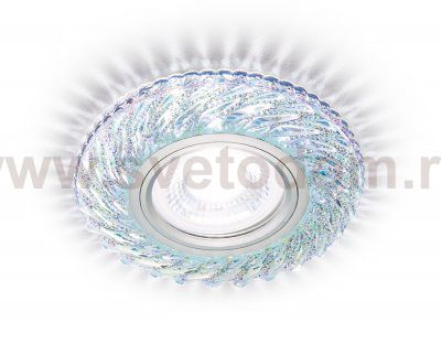 Светильник точечный Ambrella S295 PR/WH хром/перламутровый MR16+3W(LED WHITE 4200K) COMPO SPOT