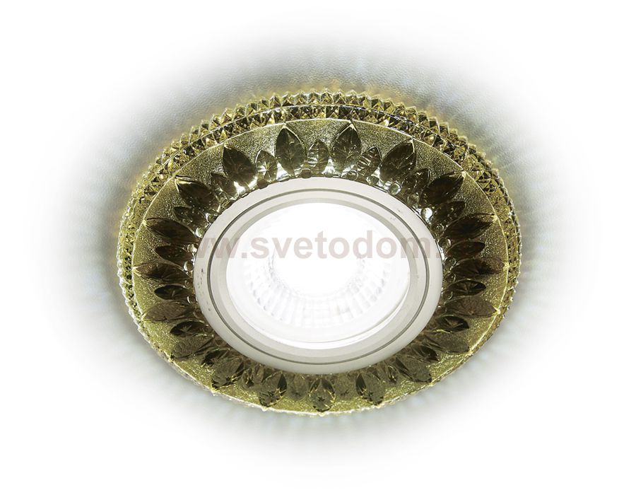 Светильник точечный Ambrella S305 BR хром/коричневый хрусталь/MR16+3W(LED COLD) COMPO SPOT