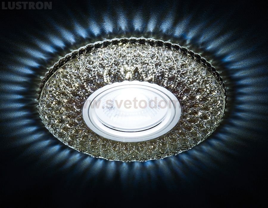 Светильник точечный Ambrella S333 BK/CLD хром/тонированный хрусталь/MR16+3W(LED COLD) COMPO SPOT