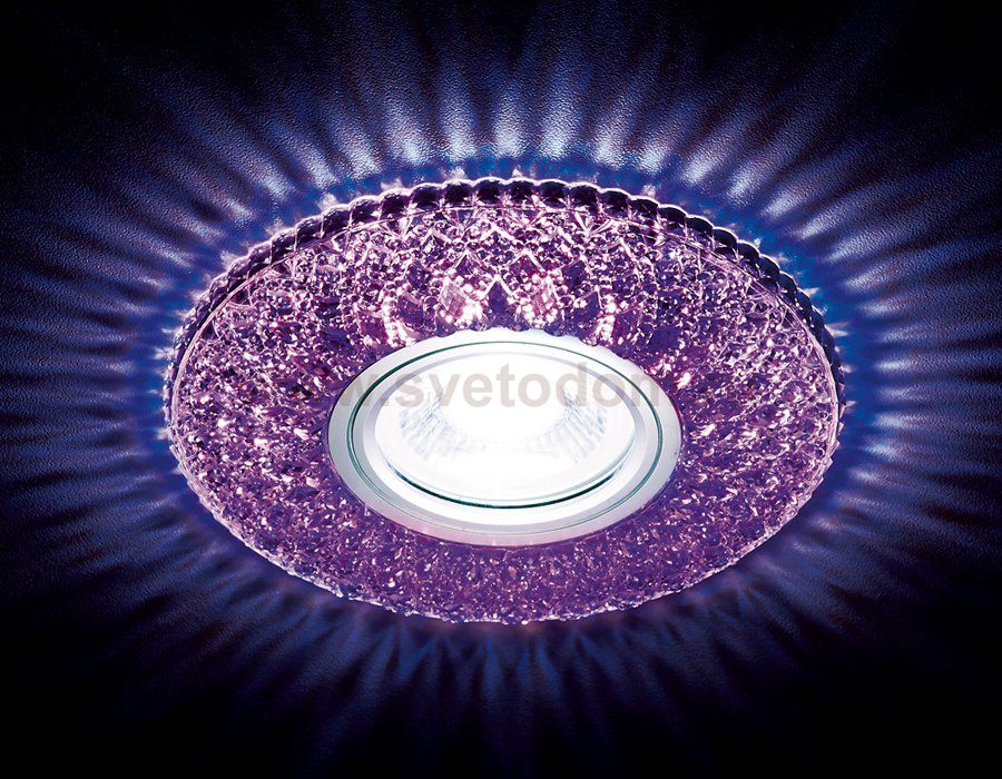 Светильник точечный Ambrella S333 VL/CLD хром/фиолетовый хрусталь/MR16+3W(LED COLD) COMPO SPOT