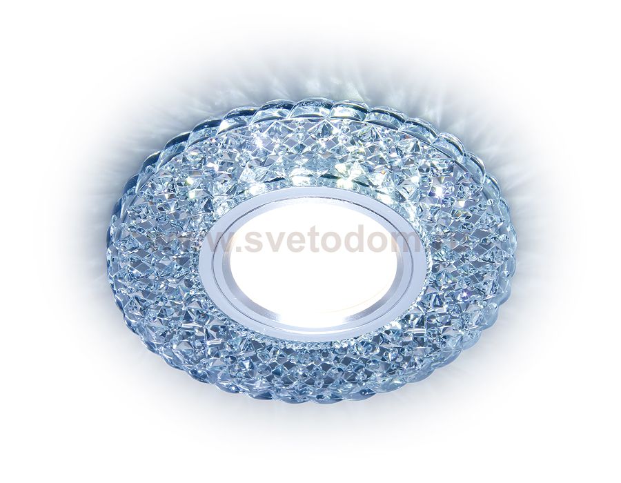 Светильник точечный Ambrella S335 CL прозрачный GU5.3+3W(LED WHITE) D104*25 COMPO SPOT