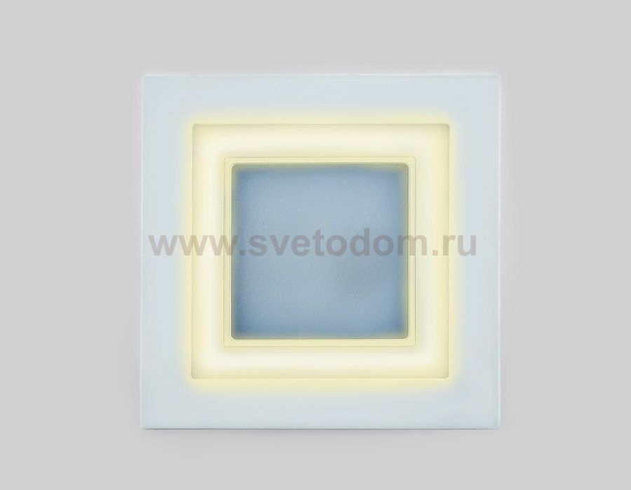 Светильник Ambrella S350/12+4 белый/теплый (3 режима) квадратный без стекла (D180/A150)
