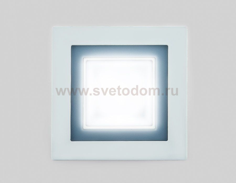 Светильник Ambrella S350/4+3 белый/теплый (3 режима) квадратный без стекла (D110/A85)