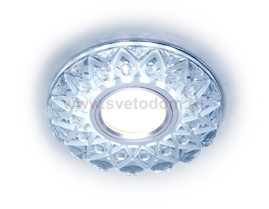 Светильник точечный Ambrella S375 CL/FR прозрачный/матовый GU5.3+3W(LED WHITE) D120*25 COMPO SPOT