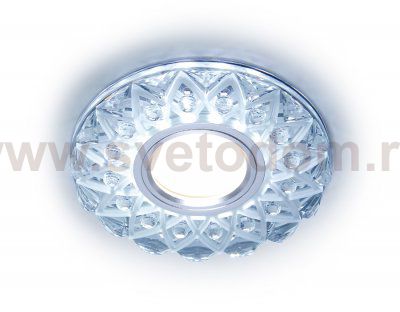Светильник точечный Ambrella S375 CL/FR прозрачный/матовый GU5.3+3W(LED WHITE) D120*25 COMPO SPOT