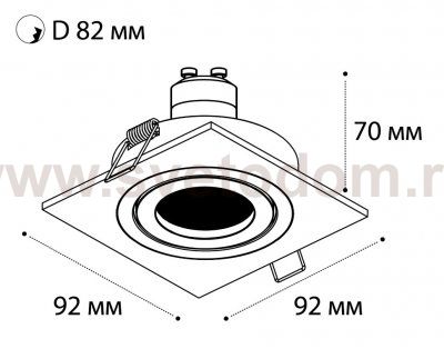 SAG103-4.413 white/white светильник встраиваемый Italline