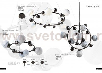 Светильник Crystal lux SALVADORE SP8V BLACK CHROMIUM