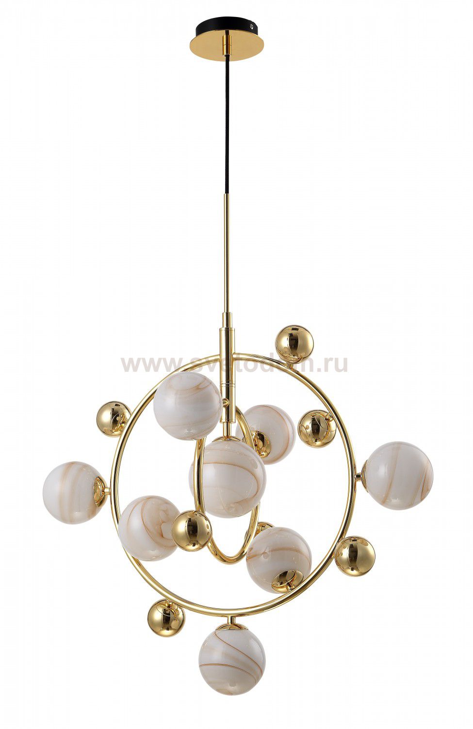 Светильник подвесной Crystal Lux SALVADORE SP8V GOLD (3641/208)