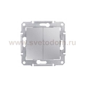 SE Sedna Алюминий Выключатель 2-клавишный 10А, IP44 (сх.5) (SDN0300460)