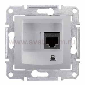 SE Sedna Алюминий Розетка компьютерная 1-ая RJ45 кат. 6 UTP (SDN4700160)