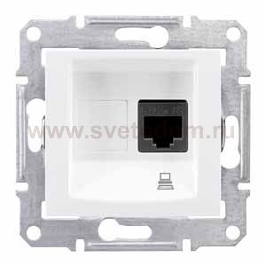 SE Sedna Бел Розетка компьютерная 1-ая RJ45 кат. 6 STP (SDN4900121)