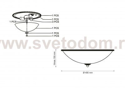Потолочный светильник Lucia Tucci Sesto 177.3 R40