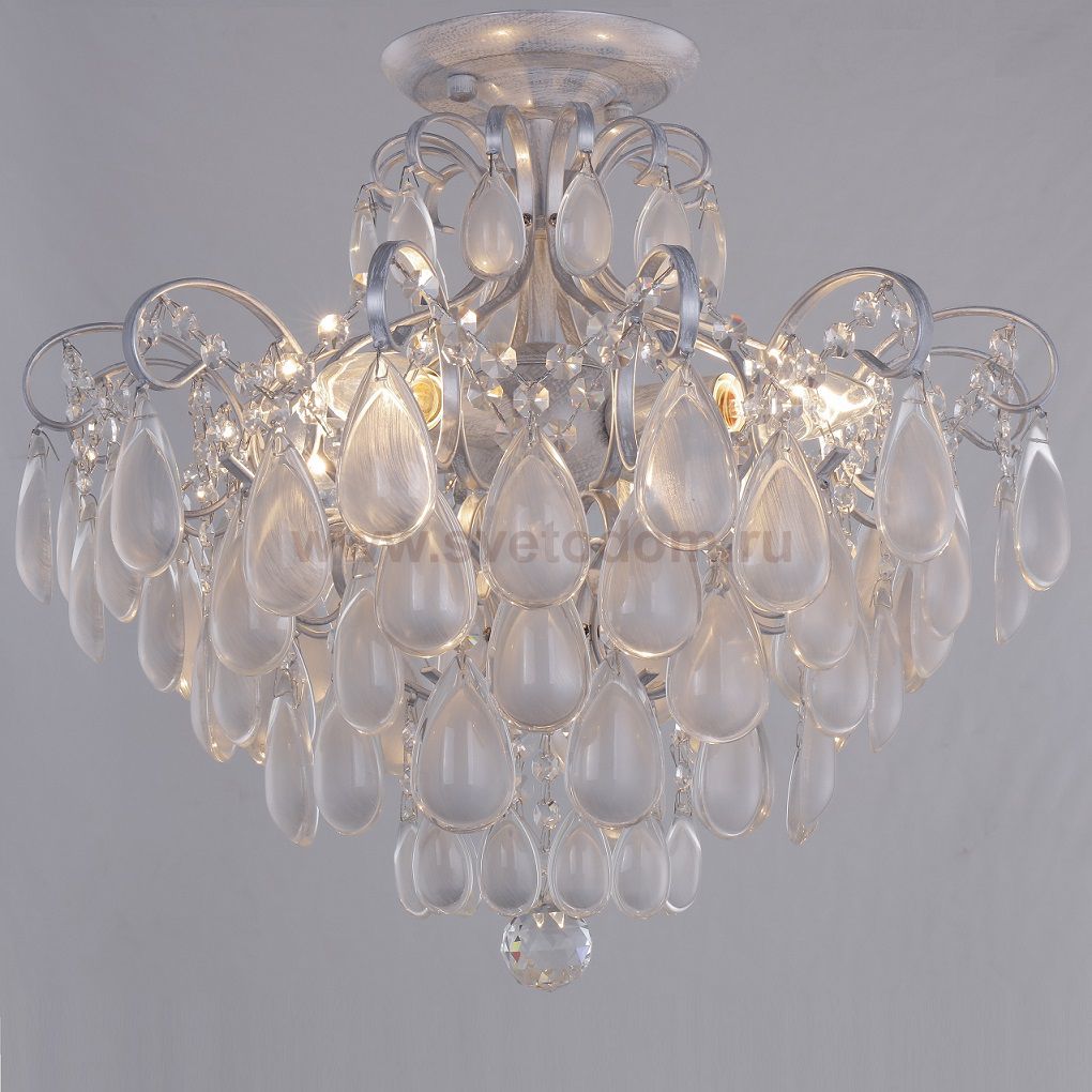 Светильник потолочный Crystal Lux SEVILIA PL4 SILVER (2941/104)