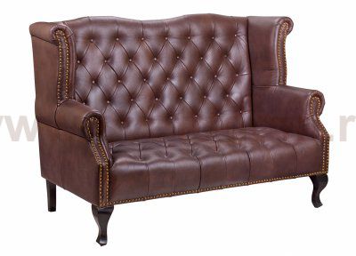 Кожаный дизайнерский диван Royal Sofa Brown MAK interior SF-2000-LBR Коричневый