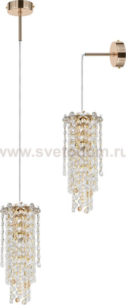 Светильник подвесной-настенный Stilfort 2187/03/01P серия Rain of Crystal