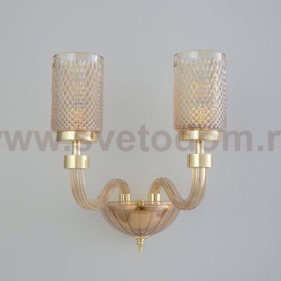 Светильник настенный бра Crystallux SILVESTRO AP2 AMBER SILVESTRO