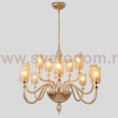 Люстра Crystallux SILVESTRO SP12 AMBER SILVESTRO