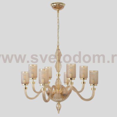 Люстра Crystallux SILVESTRO SP8 AMBER SILVESTRO