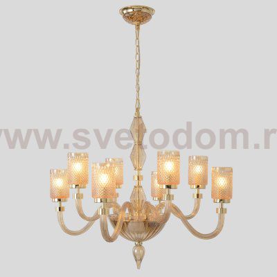 Люстра Crystallux SILVESTRO SP8 AMBER SILVESTRO