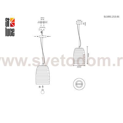 Светильник подвесной St luce SL1051.213.01 BARILLO