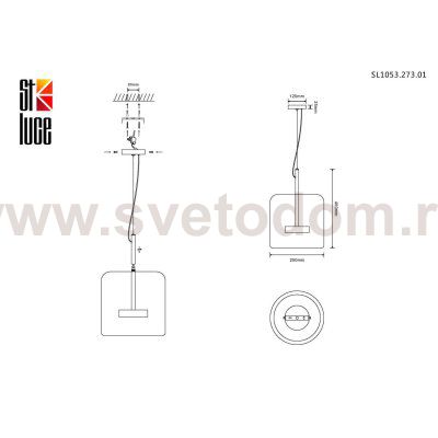 Светильник подвесной St luce SL1053.273.01 PALOCHINO