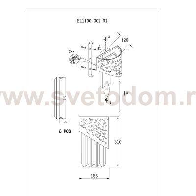 Светильник настенный бра St luce SL1100.301.01 TEFINA