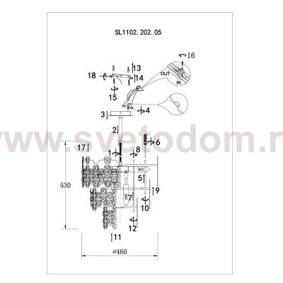 Люстра потолочная St luce SL1102.202.05 FAVOLENO