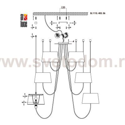 Люстра подвесная St luce SL1110.403.06 AMBRELA