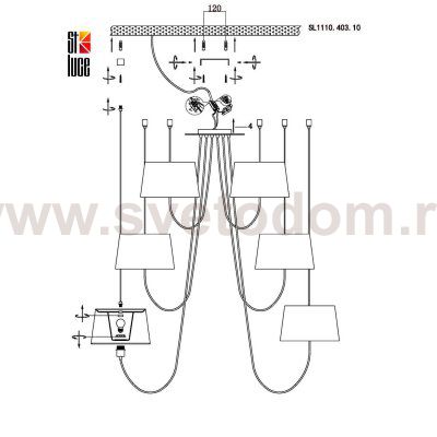 Люстра подвесная St luce SL1110.403.10 AMBRELA