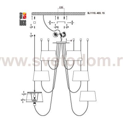 Люстра подвесная St luce SL1110.403.15 AMBRELA