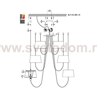 Люстра подвесная St luce SL1110.503.15 AMBRELA