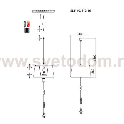 Подвесной светильник St luce SL1110.513.01 AMBRELA