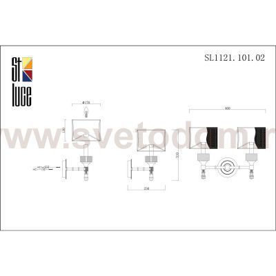 Светильник настенный бра St luce SL1121.101.02 OLEO