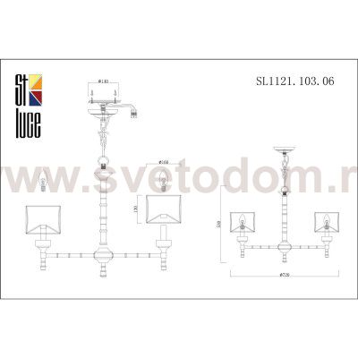 Люстра подвесная St luce SL1121.103.06 OLEO