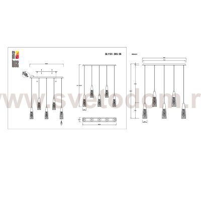 Светильник подвесной St luce SL1151.203.05 PENELO