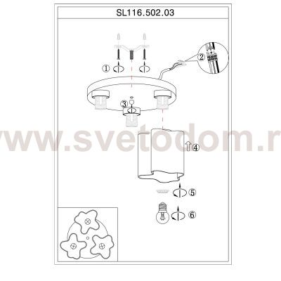 Люстра потолочная St luce SL116.502.03 ONDE