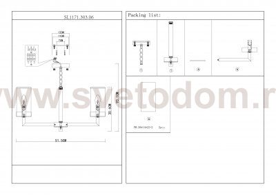 Люстра подвесная St luce SL1171.303.06 MASINE