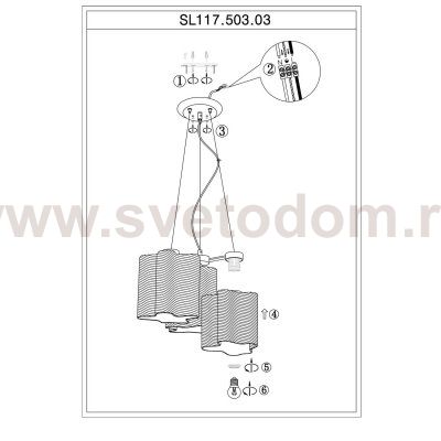 Люстра подвесная St luce SL117.503.03 ONDE