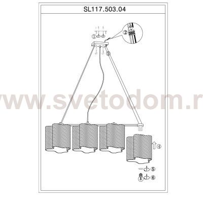 Люстра подвесная St luce SL117.503.04 ONDE