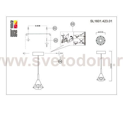 Светильник подвесной St luce SL1601.423.01 UNTIDO