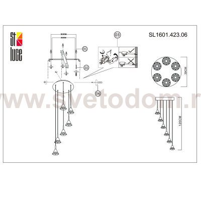 Светильник подвесной St luce SL1601.423.06 UNTIDO