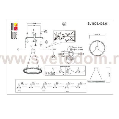 Светильник подвесной St luce SL1603.403.01 SILITA