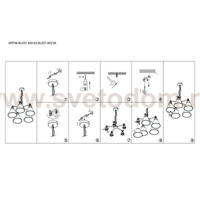 Люстра подвесная St luce SL237.403.05 EVOLUTO