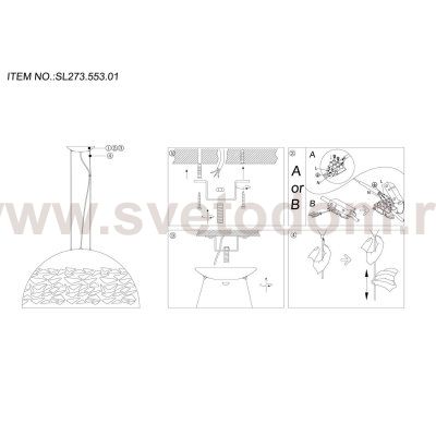 Светильник подвесной St luce SL273.553.01 VELO