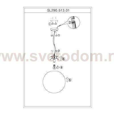 Светильник подвесной St luce SL290.513.01 PIEGARE