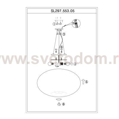 Светильник подвесной St luce SL297.553.05 SFERA