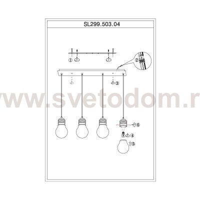 Люстра подвесная St luce SL299.503.04 BULD