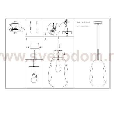 Светильник подвесной St luce SL328.203.01 AEREO