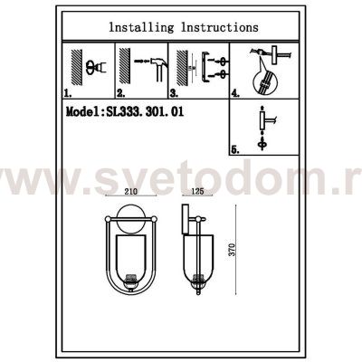 Светильник настенный бра St luce SL333.301.01 CODITA