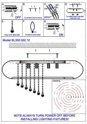 Люстра потолочная St luce SL350.552.12 PREFERITA
